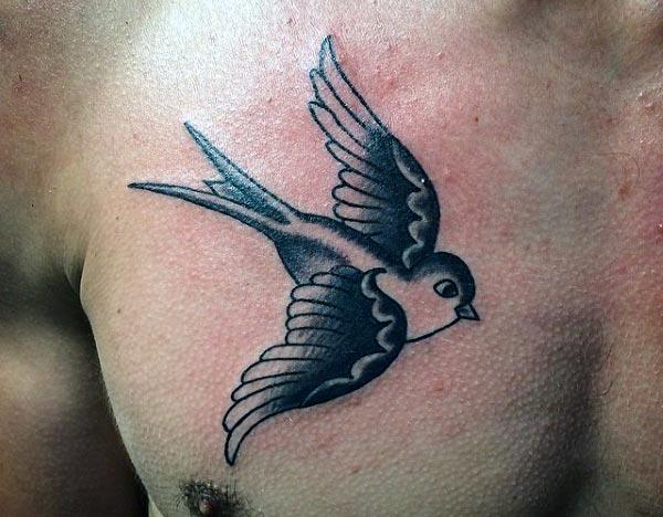 The Sparrow on the upper chest make a man have a majestic appearance