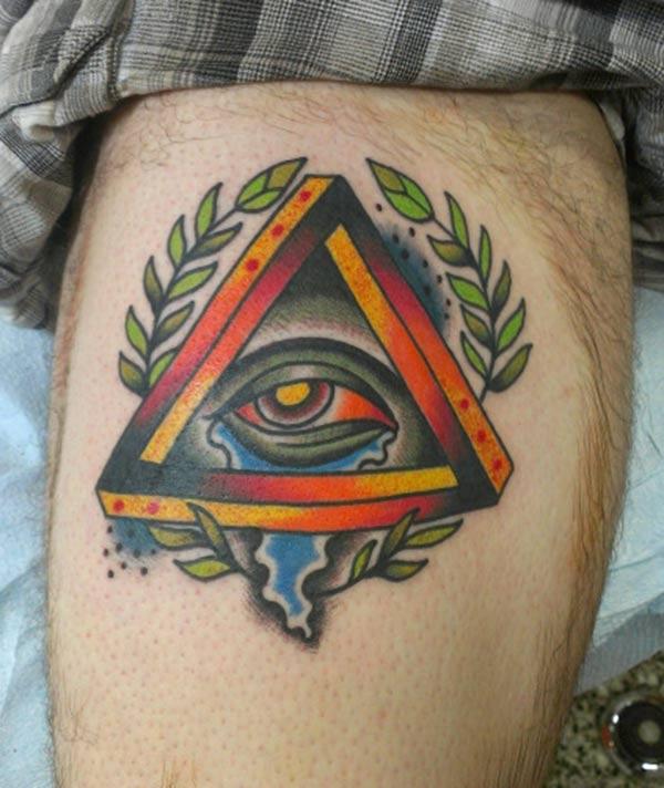 Eye of God Tattoo on the lower front arm make beings the foxy look 