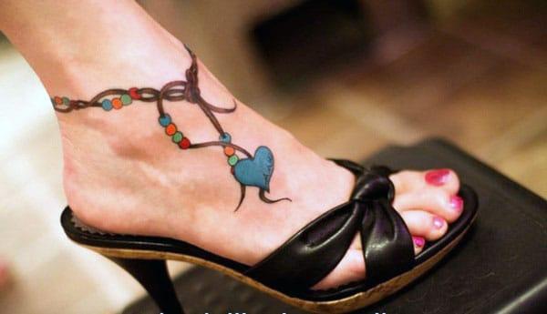 Ladies like Ankle tattoo to flaunt their leg
