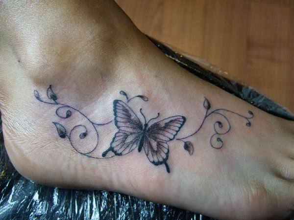 Ladies like a Butterfly tattoo on their ankle to flaunt it 