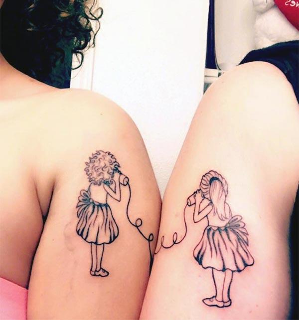 Friendship tattoo on the shoulder make friends appear alluring