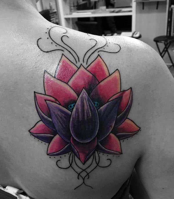 Girls go for a Lotus Flower tattoo on their back to bring their pretty look.