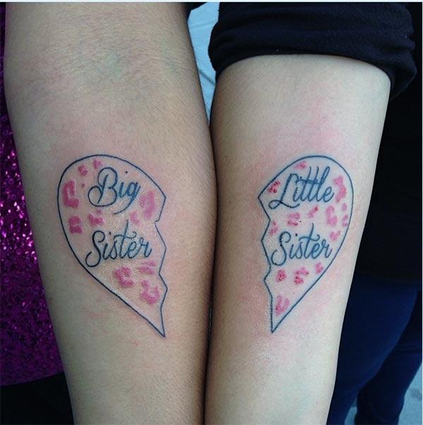 Girls go for Sister Tattoo on their lower arm to bring about the memory