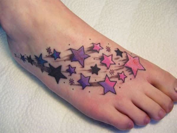 Ladies like a Star Tattoo on their foot to flaunt it