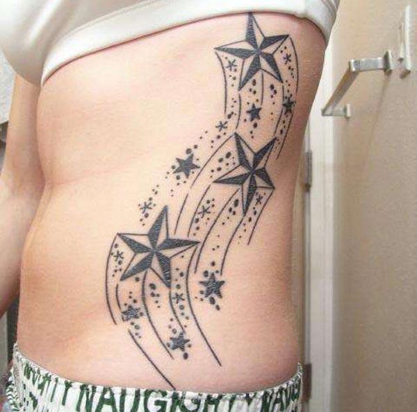 Women make a divine Star Tattoo on their side to make them attractive