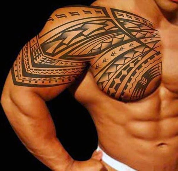 Tribal tattoo with a black ink design makes a man look classy