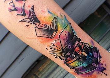 Watercolor Hand Tattoo for Girls