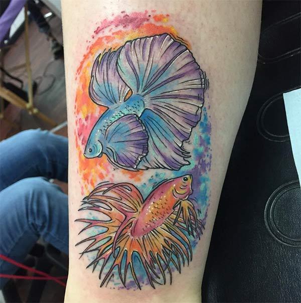 Arresting lifelike Lionfish watercolor tattoo ideas on hand for Female