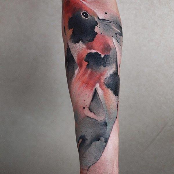Aesthetic Water color Ink Forearm Fish Tattoo ideas for men pieces lovers