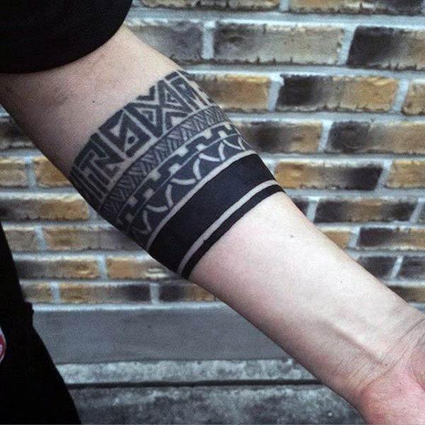 Armband Tattoo - Cool Tribal Armband Tattoo for Men