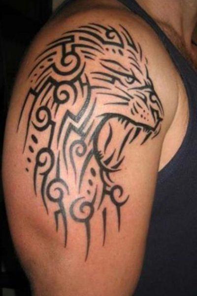 Tribal Lion Tattoo - Cool and Best tribal Lion Tattoo for Men