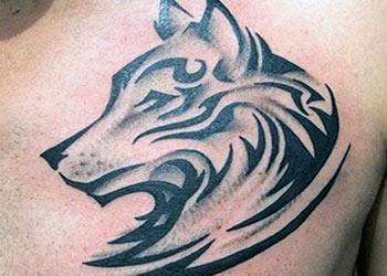 Wolf Tribal Tattoo for Men