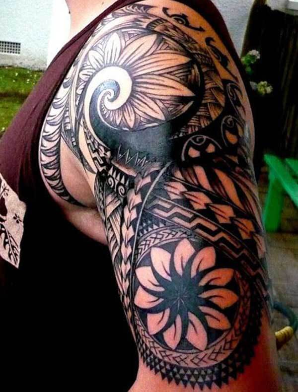 Magnificent Samoan tribal shoulder tattoo ideas for Guys
