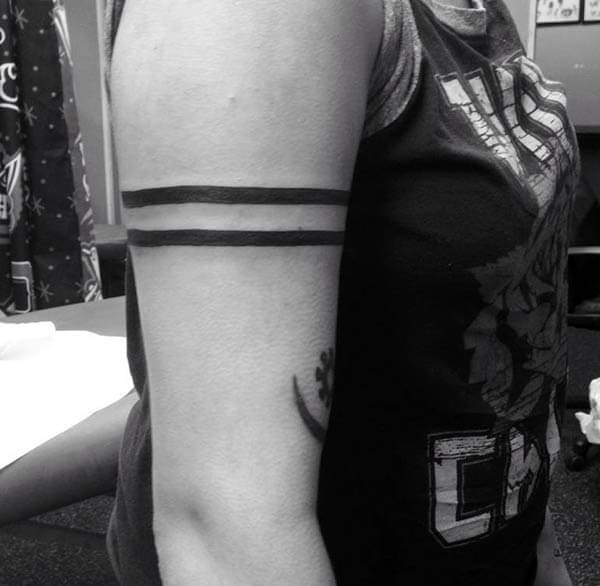 Attractive broad black tribal armband tattoo ideas for Women