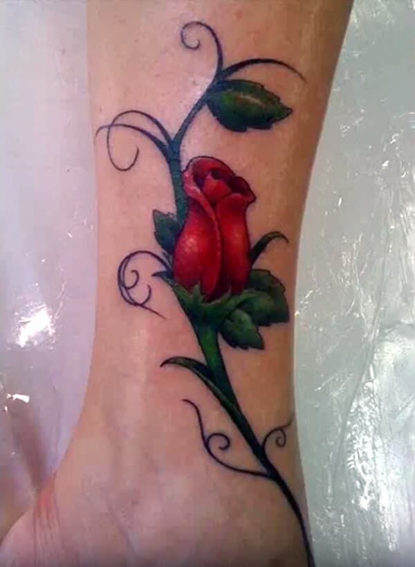 Pretty red rose tattoo ideas on wrist for Ladies