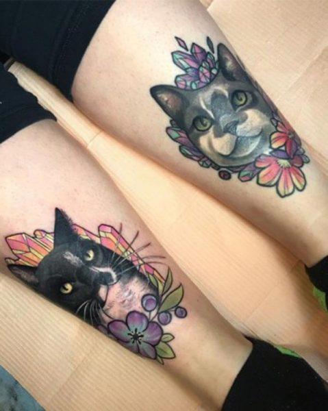 Cat Tattoos Ink idea for women - Tattoos Ideas