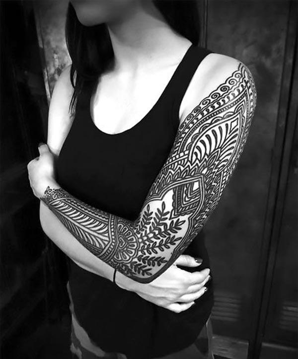 jaw-dropping full arm tattoo ideas for girls and women