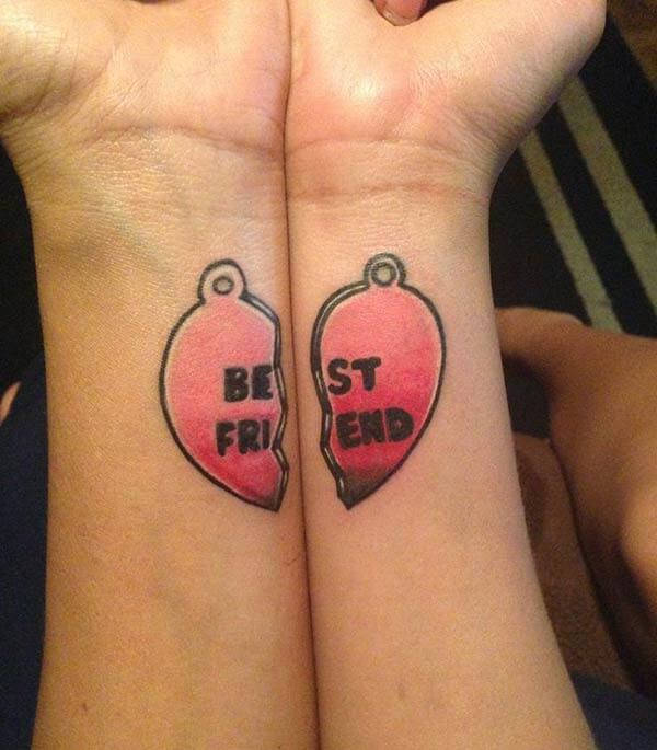 creative best friend tattoo ideas on wrist for friends