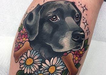 dog tattoo design for women