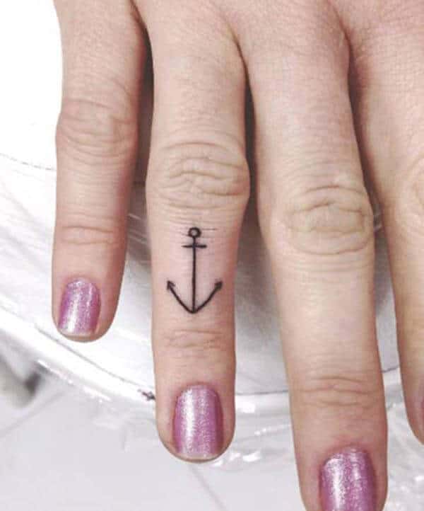 A pretty finger tattoo design for Ladies