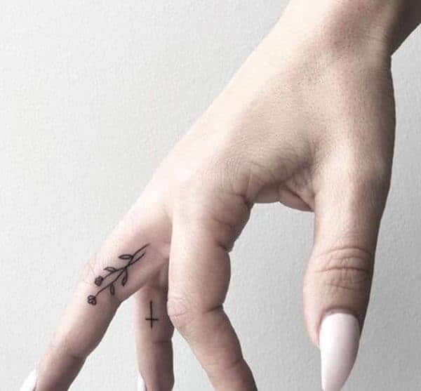 A pretty finger tattoo design for girls and ladies