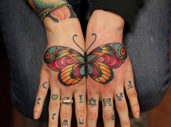 An outstanding hand tattoo design for girls