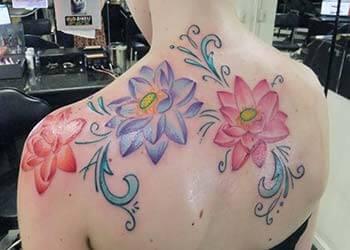 lotus flower tattoo design for women
