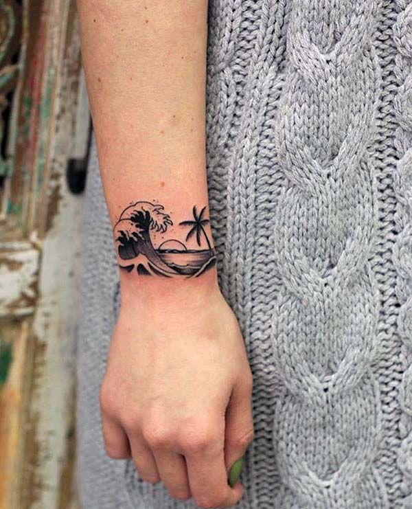 An arresting wrist tattoo design for women